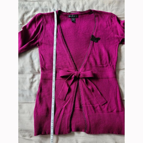 MNG fuchsia angora-blend cardigan (Size S) - Picture 9 of 10